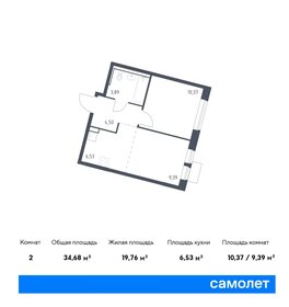 34,4 м², 1-комнатная квартира 9 497 710 ₽ - изображение 28