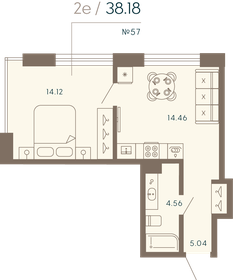 46,5 м², 1-комнатная квартира 16 500 000 ₽ - изображение 121