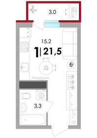 21,3 м², квартира-студия 3 100 000 ₽ - изображение 84