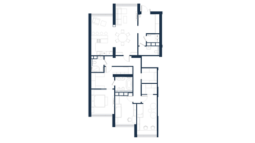 Квартира 147,2 м², 4-комнатная - изображение 1