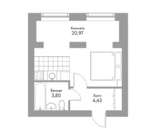 Квартира 29,2 м², 1-комнатная - изображение 1