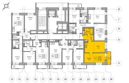41,2 м², 1-комнатная квартира 8 038 404 ₽ - изображение 26