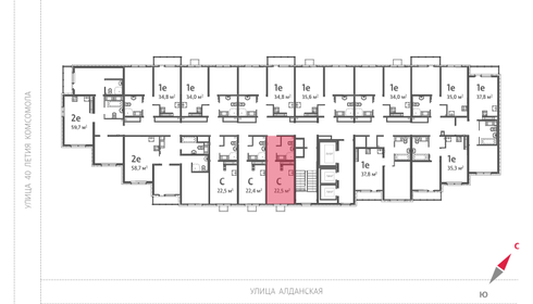 22,4 м², квартира-студия 3 825 561 ₽ - изображение 14