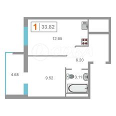 Квартира 35 м², 1-комнатная - изображение 2