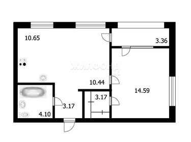 Квартира 49,3 м², 2-комнатная - изображение 1