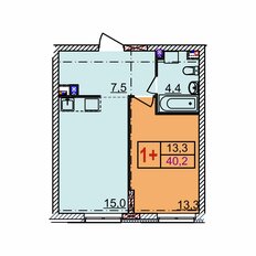 Квартира 40,2 м², 1-комнатная - изображение 2