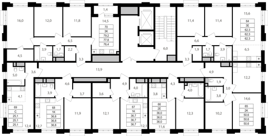 26,5 м², квартира-студия 13 541 500 ₽ - изображение 7