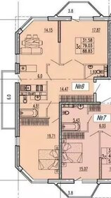 Квартира 88,8 м², 2-комнатная - изображение 1