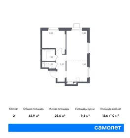 42,9 м², 1-комнатная квартира 6 094 452 ₽ - изображение 62