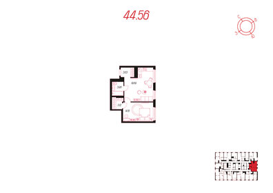 44,7 м², 2-комнатная квартира 4 750 000 ₽ - изображение 19