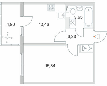 33,2 м², квартира-студия 7 262 059 ₽ - изображение 16