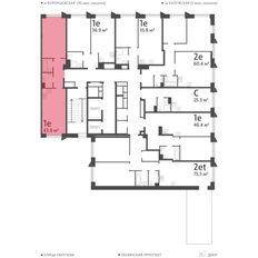 Квартира 43,8 м², 1-комнатная - изображение 2