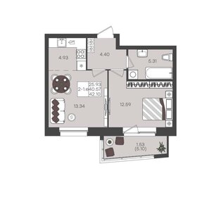 46,4 м², 2-комнатная квартира 10 389 537 ₽ - изображение 14