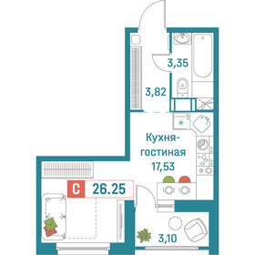 26 м², квартира-студия 4 799 000 ₽ - изображение 7