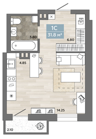 34,9 м², 1-комнатная квартира 5 900 000 ₽ - изображение 46