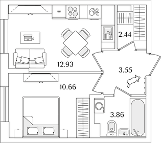 31,7 м², 1-комнатная квартира 7 950 000 ₽ - изображение 92