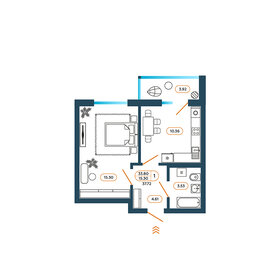 34,3 м², 1-комнатная квартира 4 150 300 ₽ - изображение 30