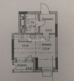 Квартира 27,2 м², 1-комнатная - изображение 1