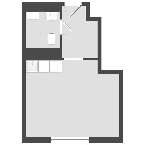 23,3 м², апартаменты-студия 5 822 500 ₽ - изображение 1