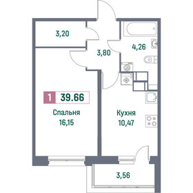 Квартира 39,7 м², 1-комнатная - изображение 1