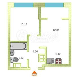 Квартира 37,7 м², 1-комнатная - изображение 1