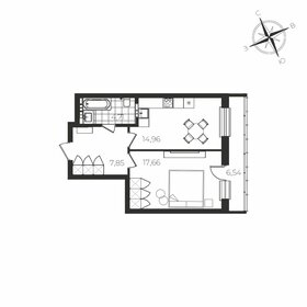 Квартира 52,3 м², 1-комнатная - изображение 1