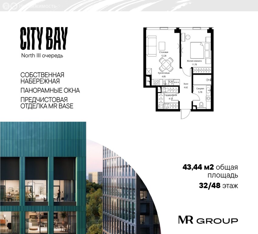 Варианты планировок ЖК City Bay - планировка 9