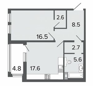 34,2 м², 1-комнатная квартира 14 000 000 ₽ - изображение 67