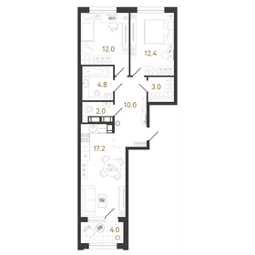 62 м², 3-комнатная квартира 9 400 000 ₽ - изображение 98