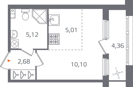 25,1 м², квартира-студия 7 290 000 ₽ - изображение 49