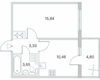 35 м², 1-комнатная квартира 7 171 850 ₽ - изображение 17