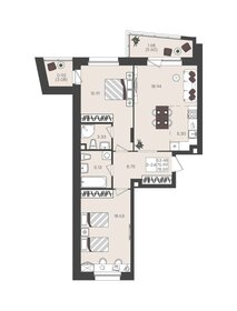 73,7 м², 3-комнатная квартира 8 500 000 ₽ - изображение 100