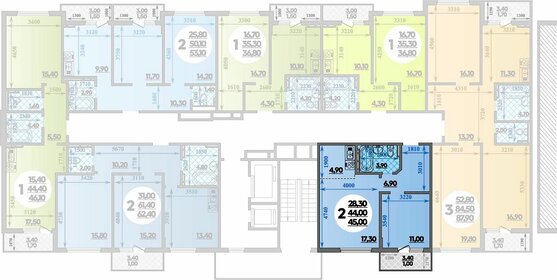 58,7 м², 2-комнатная квартира 7 400 000 ₽ - изображение 23