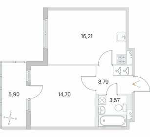 Квартира 40 м², 1-комнатная - изображение 1