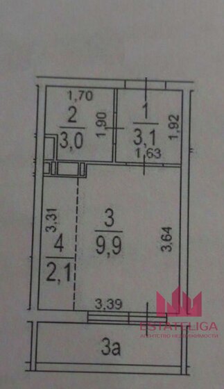 19,9 м², квартира-студия 6 150 000 ₽ - изображение 1