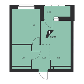 39,1 м², 1-комнатная квартира 5 490 000 ₽ - изображение 22