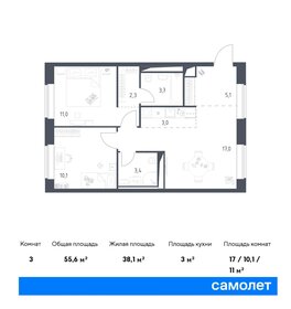 65 м², 2-комнатная квартира 14 900 000 ₽ - изображение 90