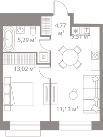 42,9 м², 2-комнатная квартира 16 200 000 ₽ - изображение 49