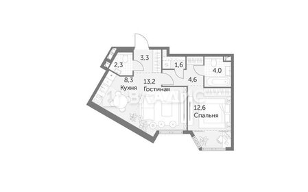 Квартира 50 м², 2-комнатная - изображение 1