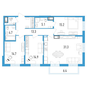 101,2 м², 3-комнатная квартира 28 000 000 ₽ - изображение 21