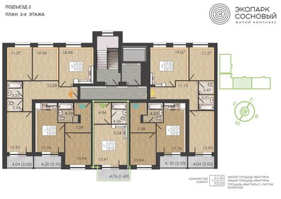 27,9 м², 1-комнатная квартира 4 300 000 ₽ - изображение 16