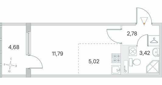 23,9 м², квартира-студия 4 812 860 ₽ - изображение 15