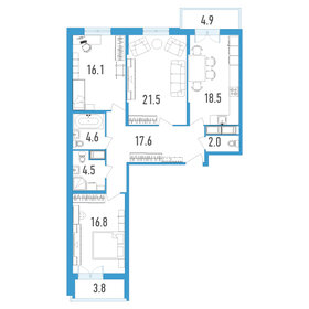 105,5 м², 3-комнатная квартира 22 155 000 ₽ - изображение 9
