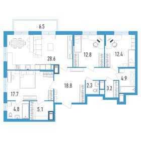 110,1 м², 3-комнатная квартира 23 121 000 ₽ - изображение 12