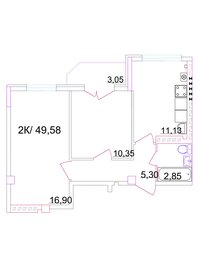 52,1 м², 2-комнатная квартира 4 450 000 ₽ - изображение 28