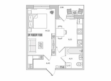 37,2 м², 1-комнатная квартира 7 260 000 ₽ - изображение 138