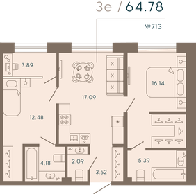 69,4 м², 2-комнатные апартаменты 45 593 072 ₽ - изображение 85