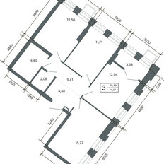 Квартира 73,7 м², 3-комнатная - изображение 2