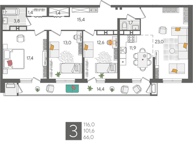 220 м² дом, 6,1 сотки участок 28 990 000 ₽ - изображение 59