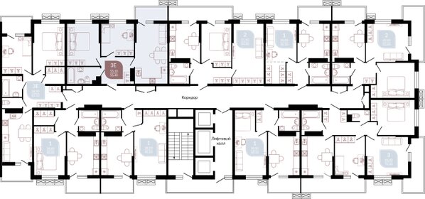 65 м², 2-комнатная квартира 6 200 000 ₽ - изображение 77